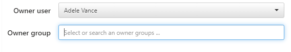 Choose owner user or group