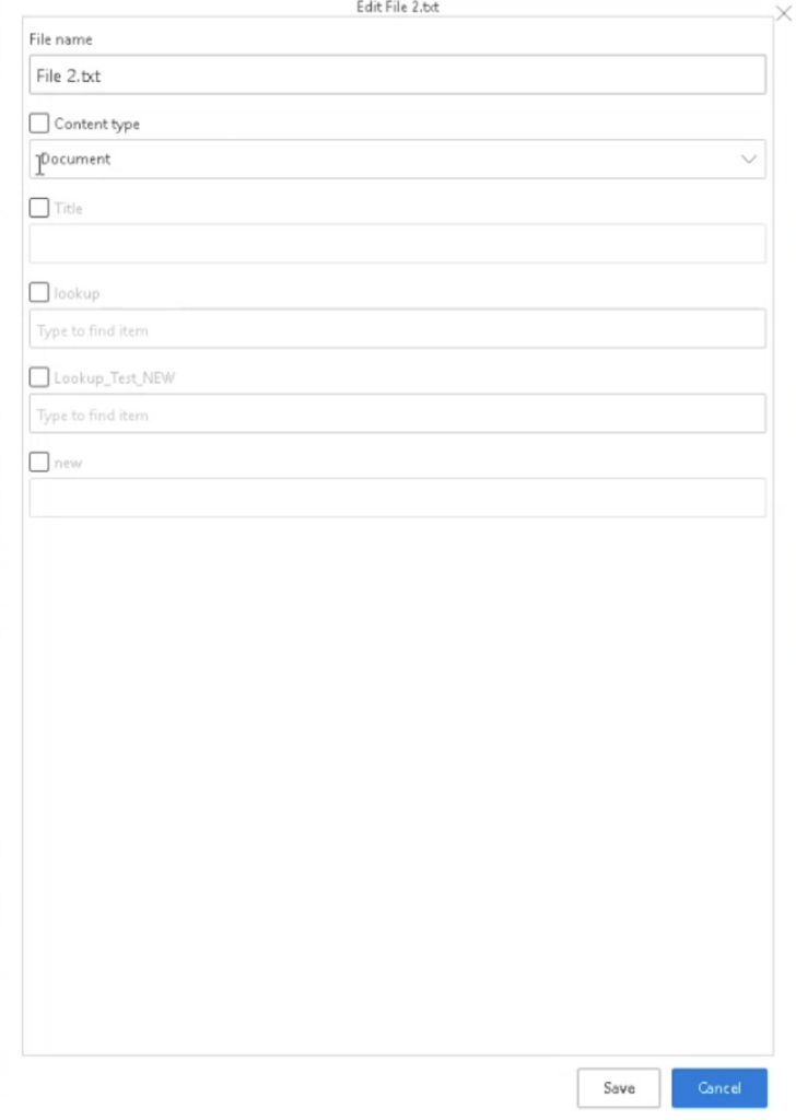 Editing file properties