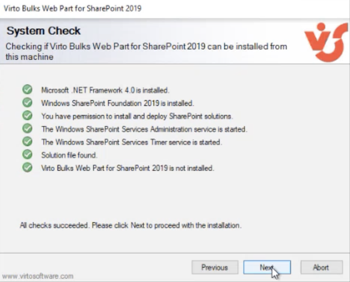 virto bulks setup step 2