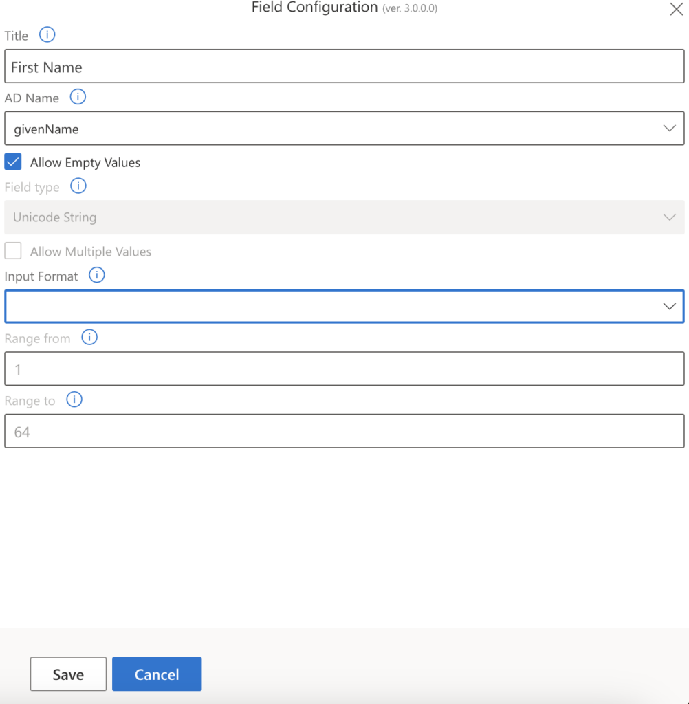 These settings define how a single user profile field behaves in your app.