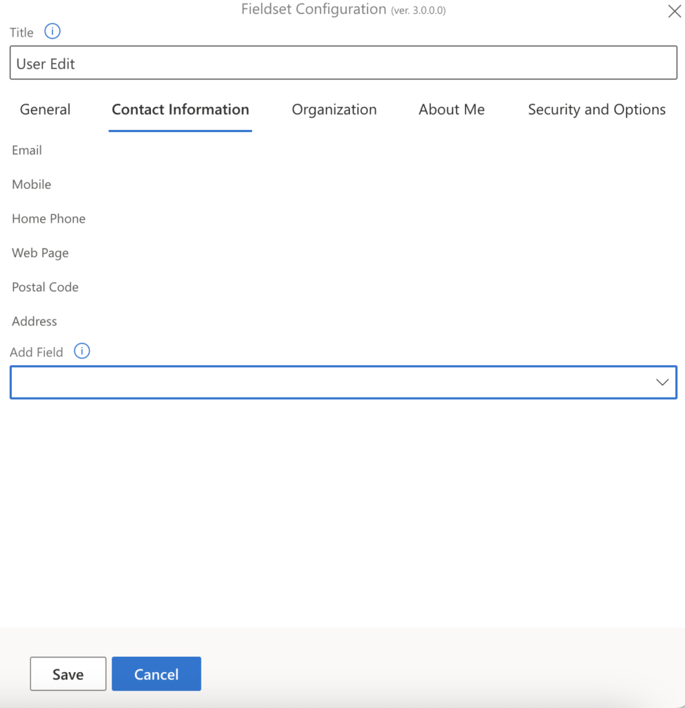 Contact Information: Holds personal and work contact details.