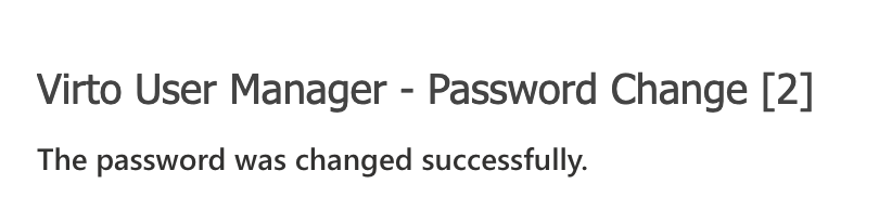The password was changed successfully.
